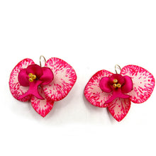 Cargar imagen en el visor de la galería, Aros Orquídea jaspeada rosados