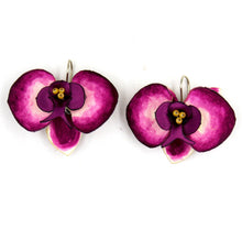 Cargar imagen en el visor de la galería, Aros Orquídeas degradé borravino