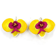 Cargar imagen en el visor de la galería, Aros Orquídeas degradé amarillas