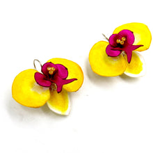 Cargar imagen en el visor de la galería, Aros Orquídeas degradé amarillas
