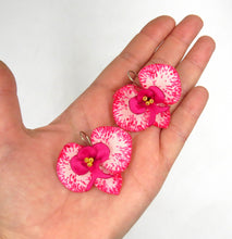 Cargar imagen en el visor de la galería, Aros Orquídea jaspeada rosados