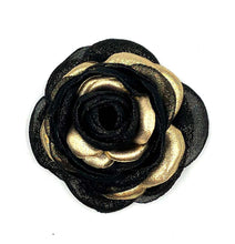 Cargar imagen en el visor de la galería, Prendedor Camelia aplicaciones doradas