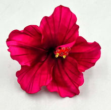 Cargar imagen en el visor de la galería, Tocado Hibisco rosado granate