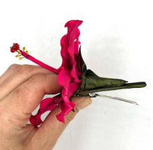 Cargar imagen en el visor de la galería, Tocado Hibisco rosado granate