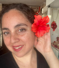 Cargar imagen en el visor de la galería, Tocado Hibisco naranja