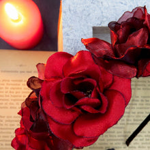 Cargar imagen en el visor de la galería, Cintillo Inspiración Catrina rojo profundo