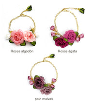 Cargar imagen en el visor de la galería, Pulsera besos gasas y copos crep simple