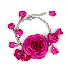 Cargar imagen en el visor de la galería, Pulsera Rosaleda seda