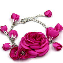 Cargar imagen en el visor de la galería, Pulsera Rosaleda seda