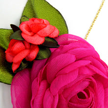 Cargar imagen en el visor de la galería, Collar Nostalgia gasa fucsia