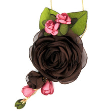Cargar imagen en el visor de la galería, Collar Nostalgia gasa café