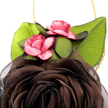 Cargar imagen en el visor de la galería, Collar Nostalgia gasa café