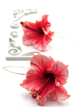 Cargar imagen en el visor de la galería, Aros Hibiscos sublimados rosados