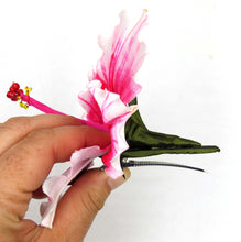 Cargar imagen en el visor de la galería, Tocado Hibisco blanco magenta