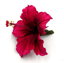 Cargar imagen en el visor de la galería, Tocado Hibisco fucsia granate