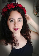 Cargar imagen en el visor de la galería, Cintillo Inspiración Catrina rojo profundo