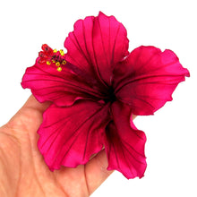 Cargar imagen en el visor de la galería, Tocado Hibisco fucsia granate