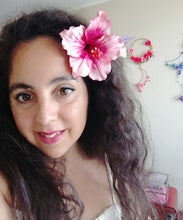 Cargar imagen en el visor de la galería, Tocado Hibisco Rosa viejo