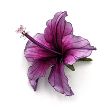 Cargar imagen en el visor de la galería, Tocado Hibisco malva púrpura