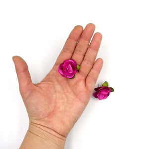 Aros flores de seda