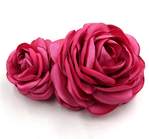 Tocado dos camelias satín