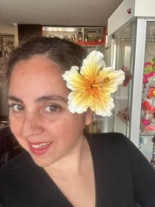 Tocado Hibisco mostaza