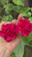 Cargar y reproducir el video en el visor de la galería, Aros Rosas sedas monocolor

