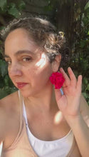 Cargar y reproducir el video en el visor de la galería, Aros Rosas sedas monocolor
