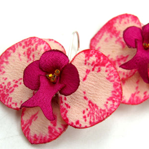 Aros Orquídea jaspeada rosados
