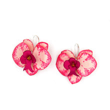 Cargar imagen en el visor de la galería, Aros Orquídea jaspeada rosados
