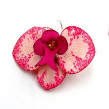 Cargar imagen en el visor de la galería, Aros Orquídea jaspeada rosados
