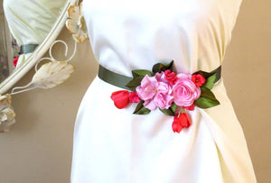 Cinto Composición copos rosado