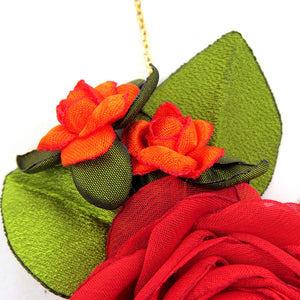 Collar Nostalgia gasa rojo