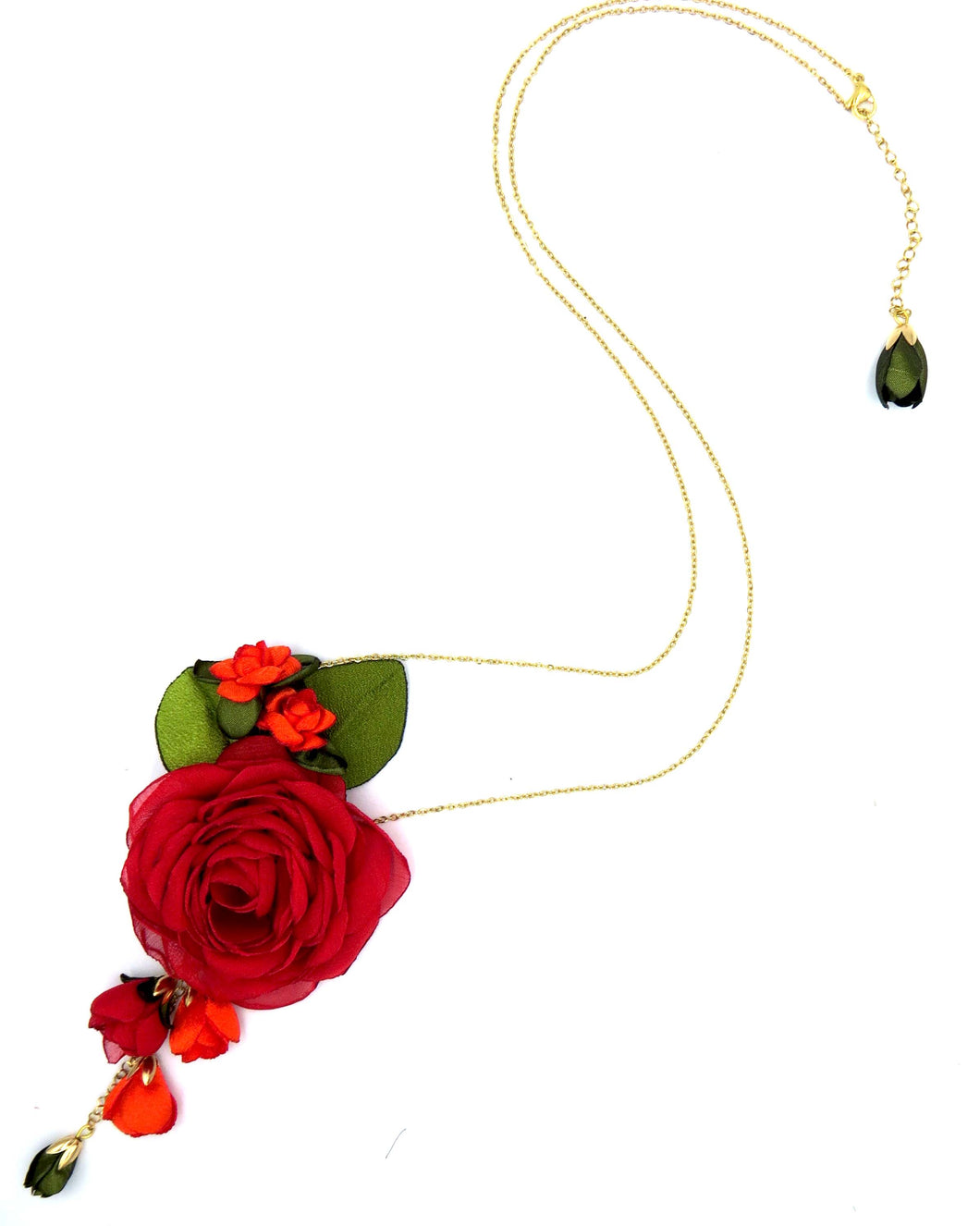 Collar Nostalgia gasa rojo
