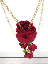 Cargar imagen en el visor de la galería, Collar Botón de Rosa rojo
