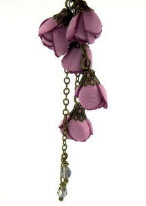 Collar Tulipán volutas malva