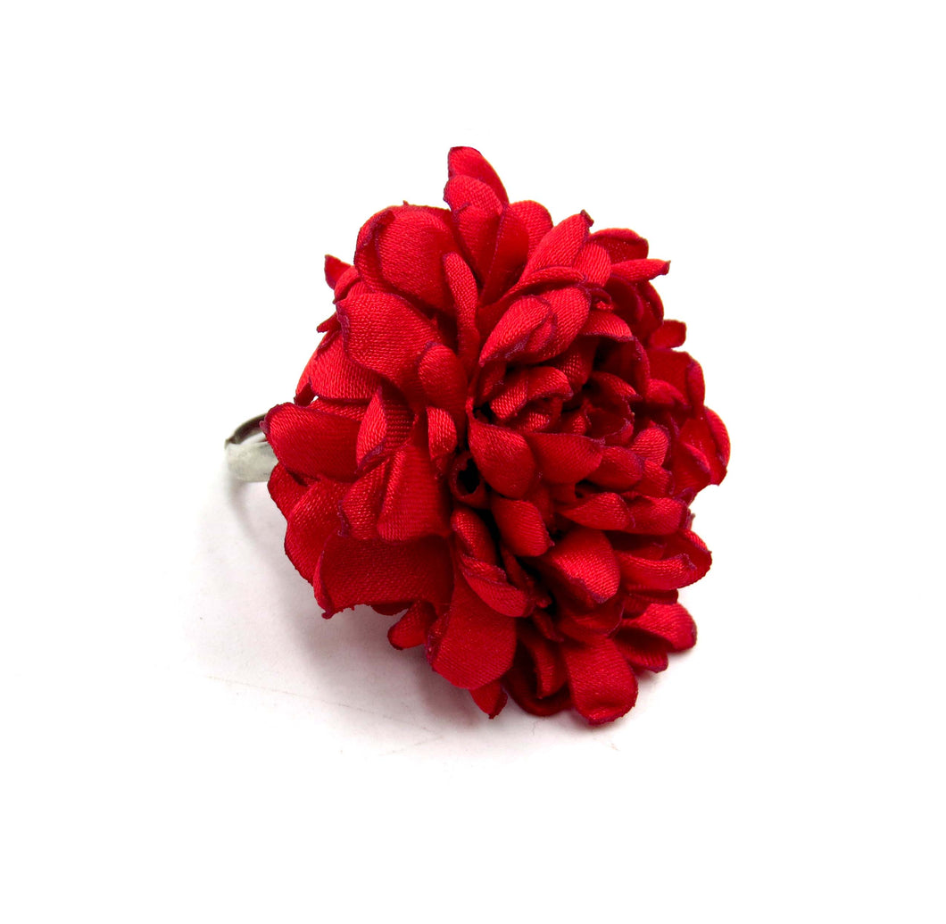 Anillo Crisantemo rojo
