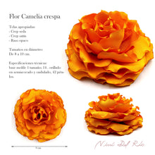Cargar imagen en el visor de la galería, Tocado - prendedor Camelia crespa
