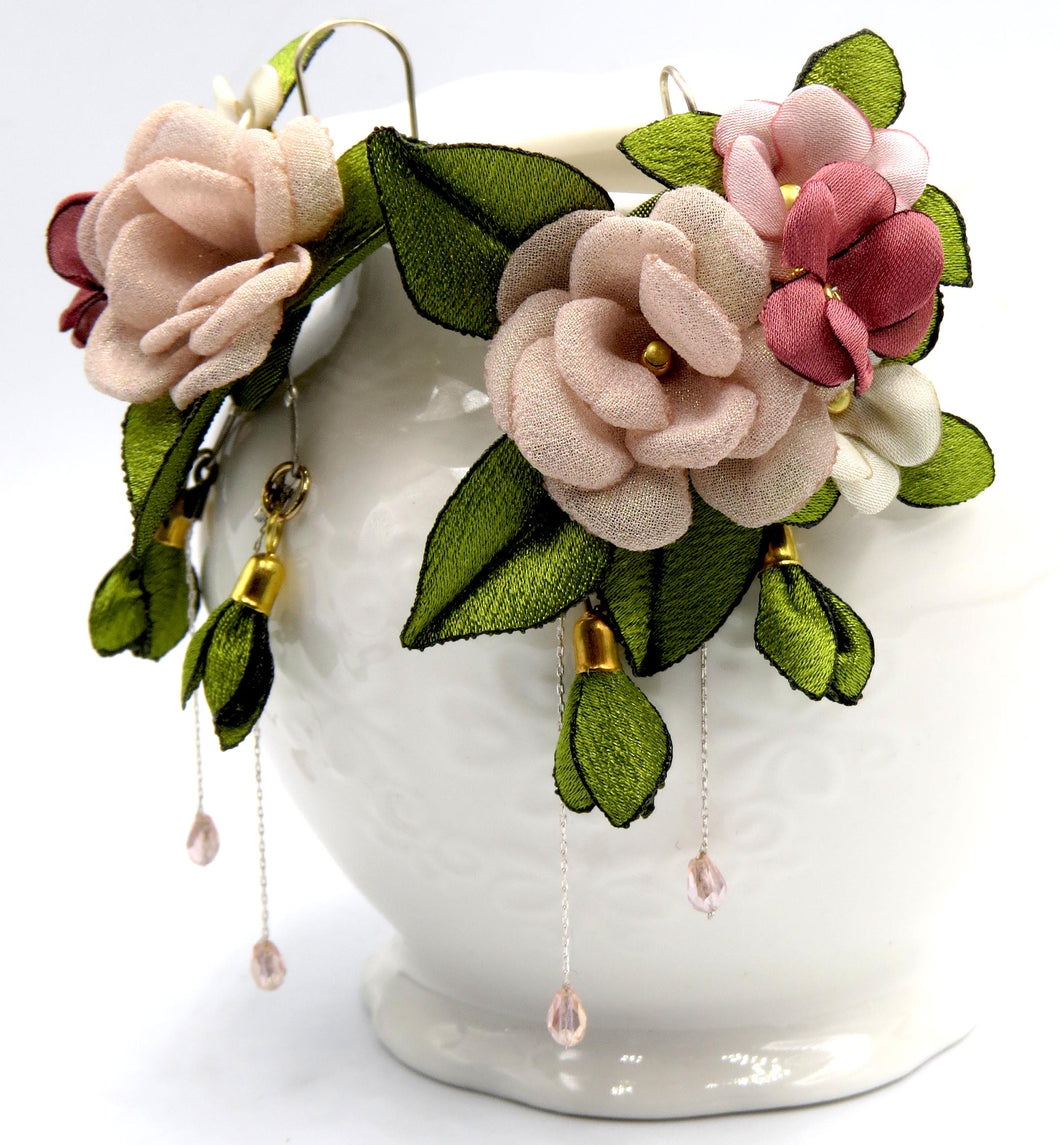 Aros Vergel Rosas pálidos