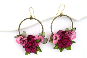 Aros Corona floral rosas