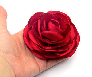 Tocado - prendedor Camelia satín