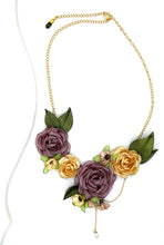 Cargar imagen en el visor de la galería, Collar Composición palo rosa - dorado
