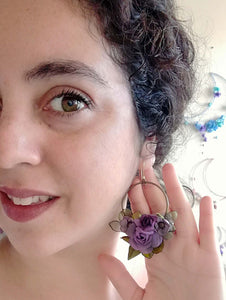 Aros Corona floral jacinto humo